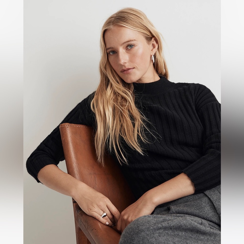 Madewell Mockneck Crop Sweater